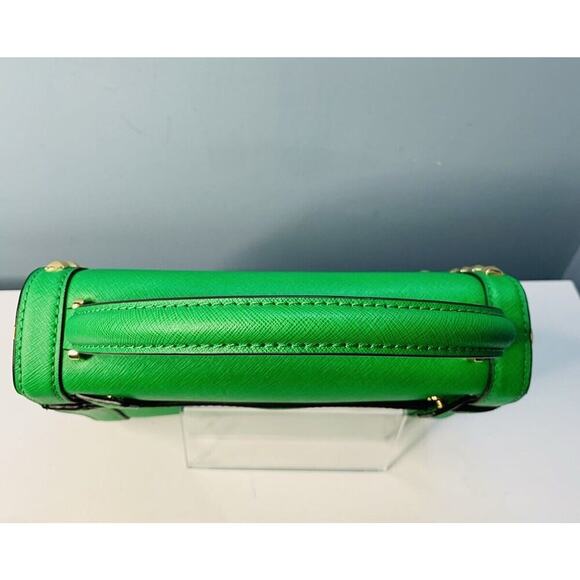 NWOT Michael Kors Dillon Green Palm STD MD Messenger Leather Handbag MSRP $368 - Picture 4 of 16